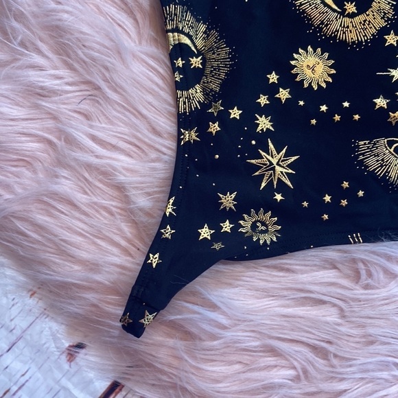 NWT CARBON38 Celestial One Shoulder Bodysuit sz S - Picture 9 of 13